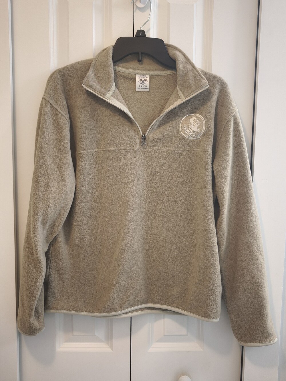 Women's FSU Quarter-Zip Fleece Pullover in Taupe